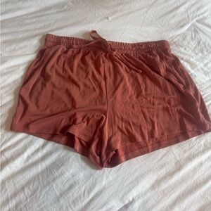 aerie lounge shorts, size: medium, color: rust, never worn